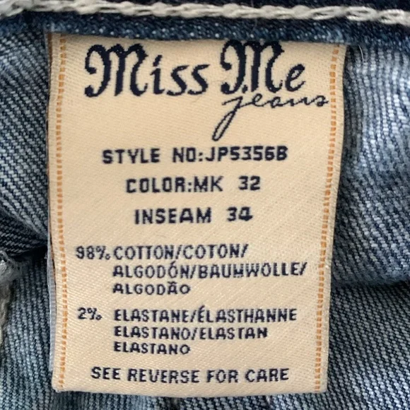 Miss Me Peace Sign #JP5356B Boot Jean - Picture 14 of 15